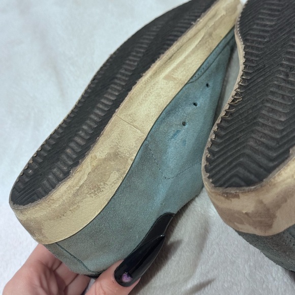 Golden Goose Deluxe Brand Blue Sneakers with Star - Picture 14 of 14